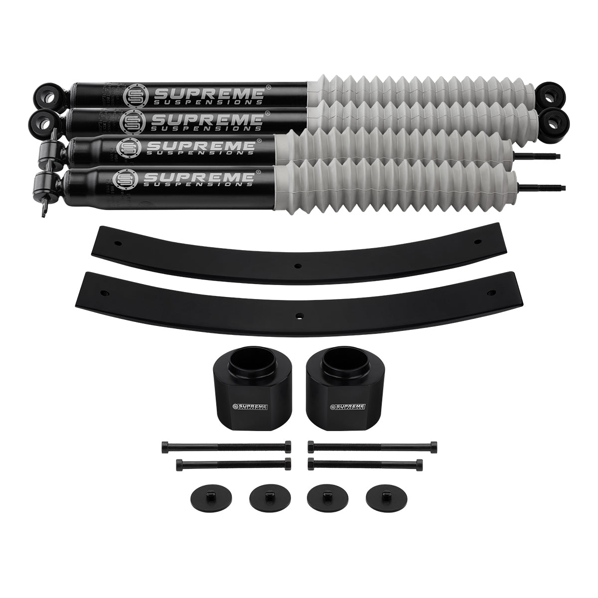 1984-2001 Jeep Cherokee XJ Full Suspension Lift Kit with MAX Performance Shocks 2WD 4WD Front Lift 3" + Rear Lift 1.5" to 2"