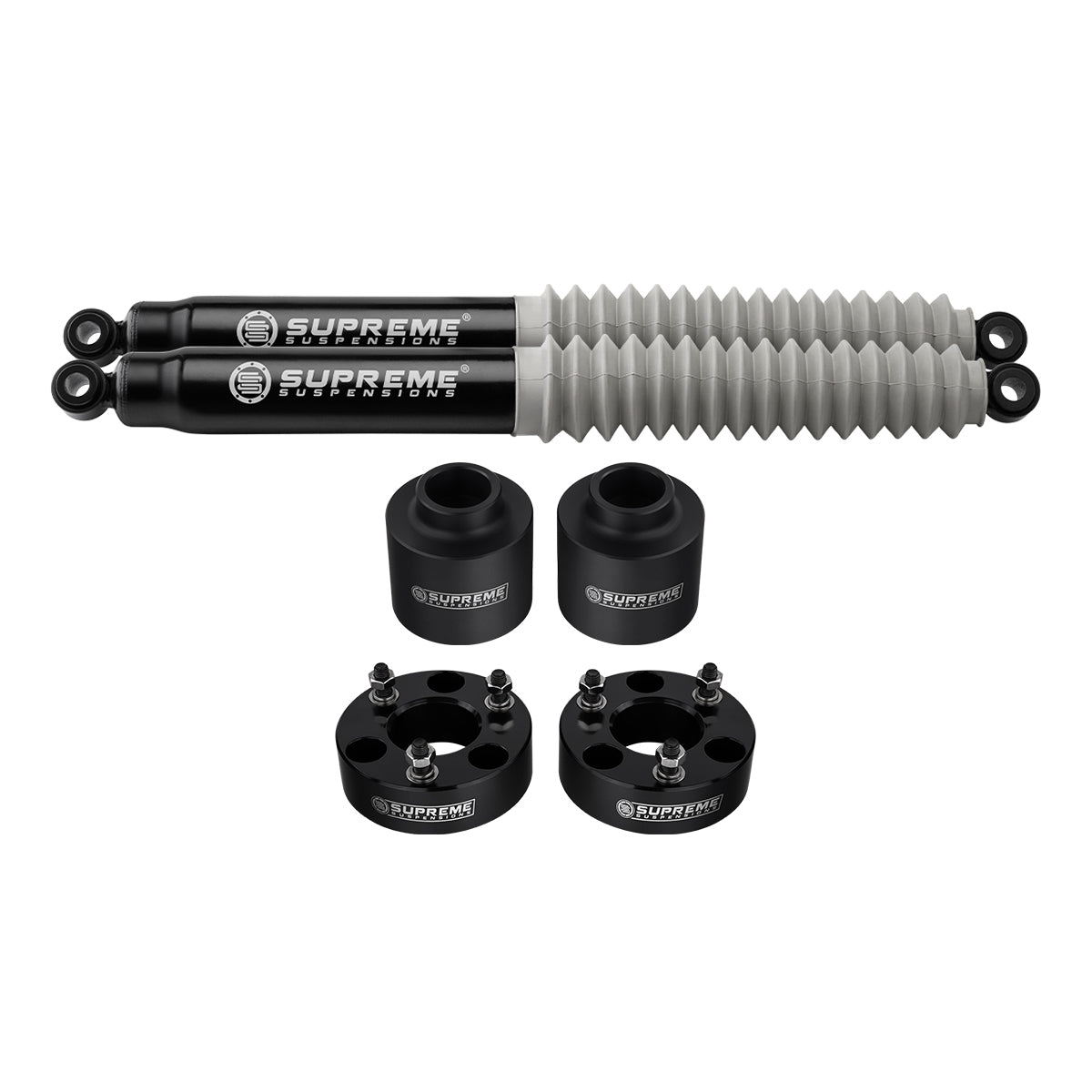 2009-2019 Dodge Ram 1500 Full Suspension Lift Kit with Rear MAX Performance Shocks 4WD / Aluminum & Delrin Kit Front Lift 3" + Rear Lift 2"