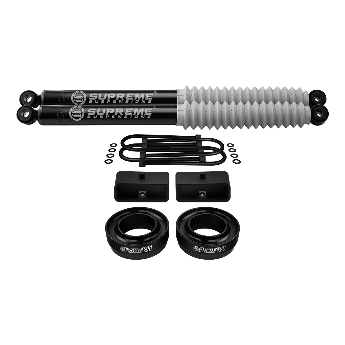 2002-2008 Dodge Ram 1500 Full Suspension Lift Kit with Rear MAX Performance Shock Absorbers 2WD Front 3" + Rear 2"