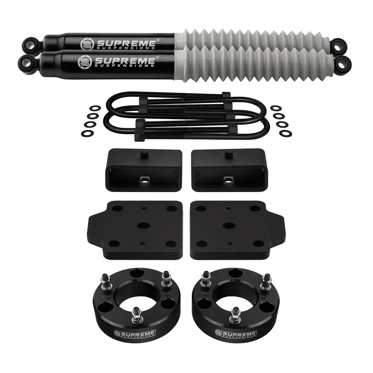 2004-2015 Nissan Titan Full Suspension Lift Kit with Rear U-Bolt Flip Kit & MAX Performance Shocks 2WD 4WD Front Lift 3" + Rear Lift 2"