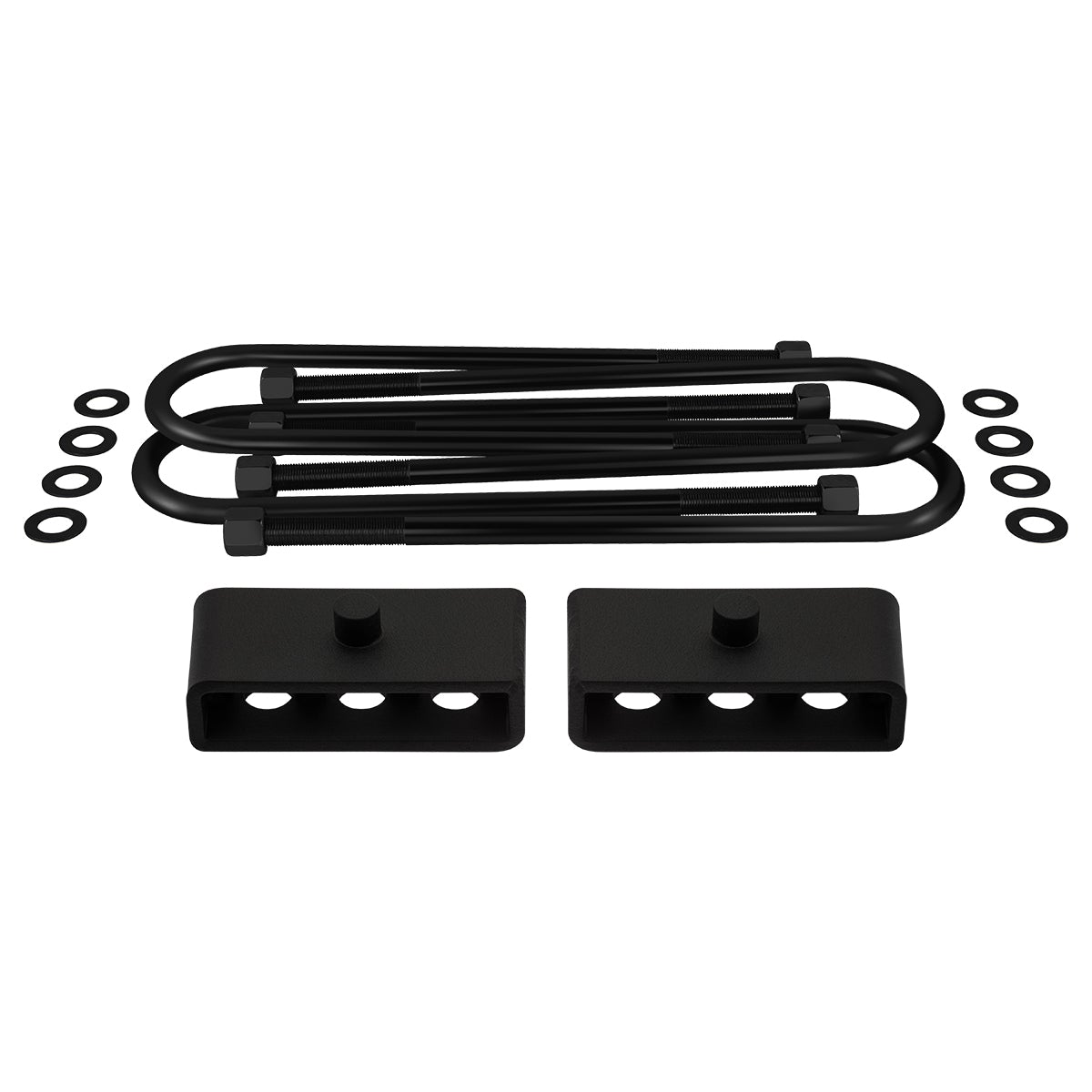 2003-2013 Dodge Ram 3500 4WD [3.5" Rear Axle] Rear Lift Blocks with Round Bend U-Bolts 1.5" Lift Blocks