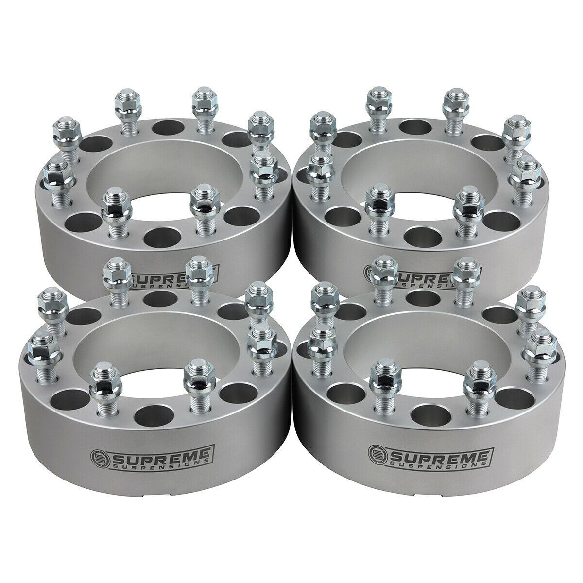 Wheel Adapters (8x 165.1MM to 8x 170MM) For 2010-2014 Dodge Ram 2500 3500 x4 Spacers Silver 1.5"