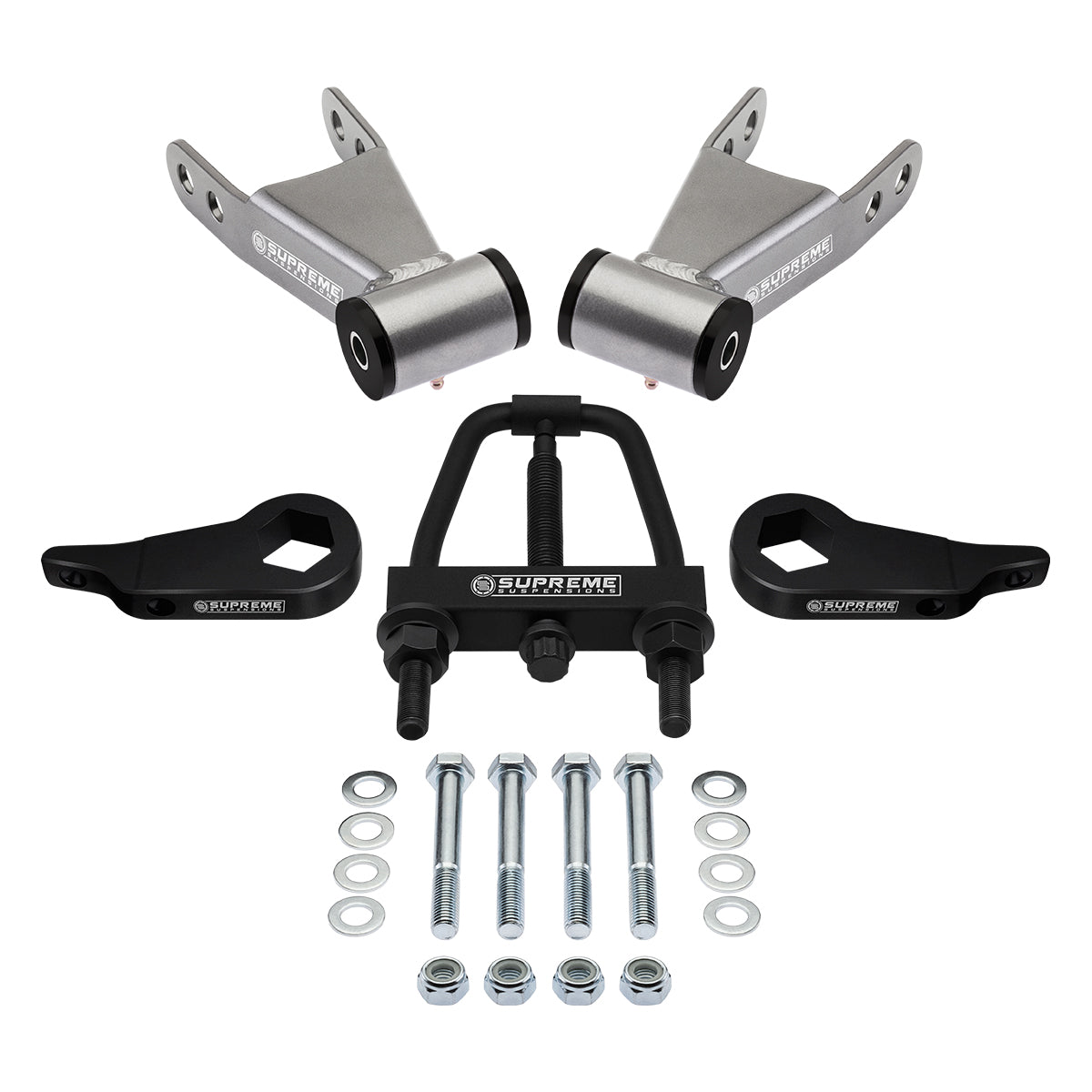 1998-2012 Ford Ranger 4WD 1-3" Front Torsion Keys + 2" Lift Shackles Including Torsion Key Unloading Tool