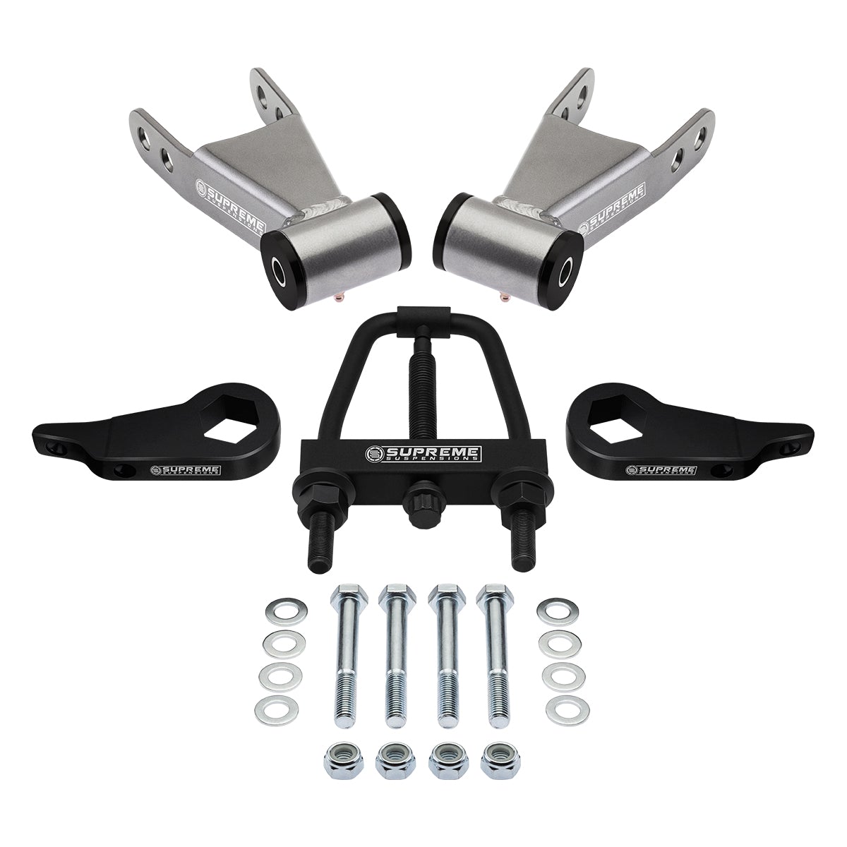 1998-2009 Mazda B-Series Pickups 4WD 1-3" Front Torsion Keys + 2" Lift Shackles Including Torsion Key Unloading Tool