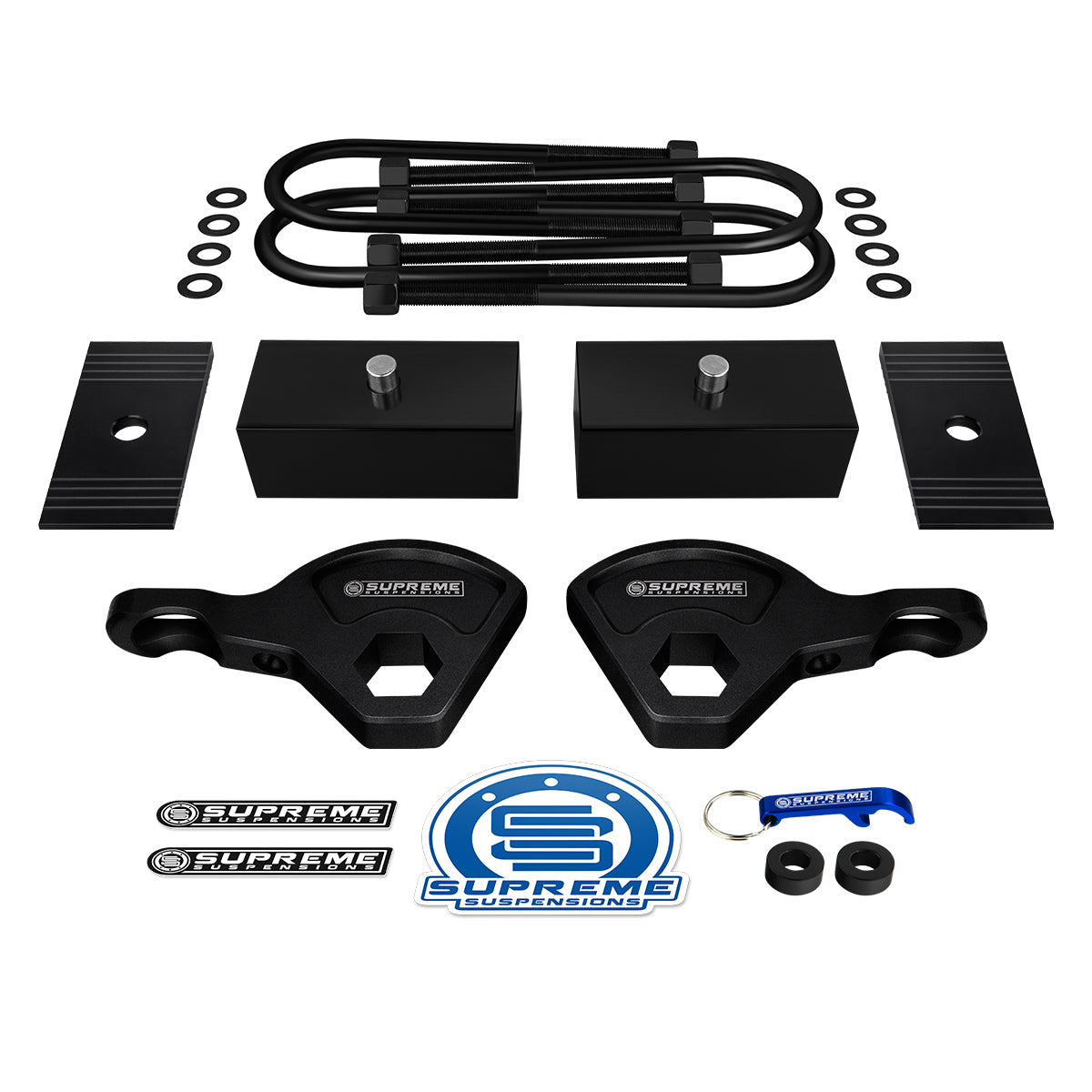 1987-2004 Dodge Dakota 4WD (9.25" Rear Axle) Full Suspension Lift Kit with Axle Shims Front Lift 1" - 3" + Rear Lift 1"