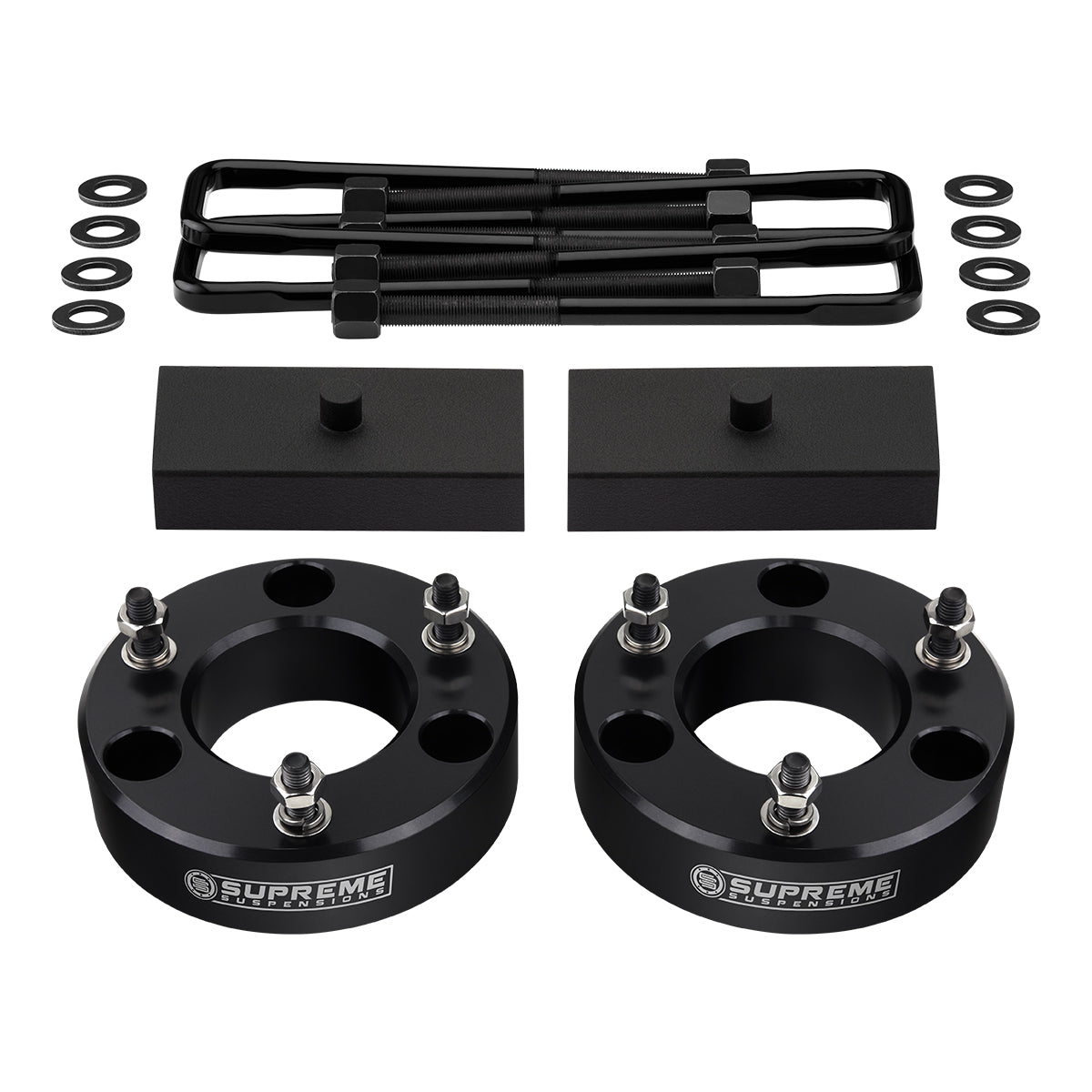 2004-2022 Nissan Titan Full Suspension Lift Kit 2WD 4WD I Includes Supreme Suspensions NEW Premium Forged Flat-Top U-Bolts Front Lift 3" + Rear Lift 1"