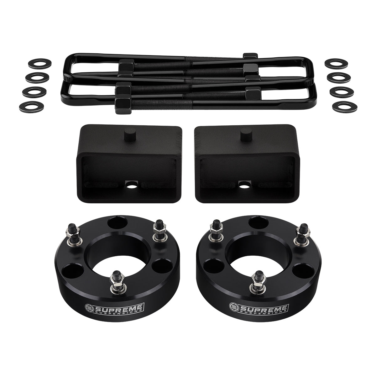 2004-2022 Nissan Titan Full Suspension Lift Kit 2WD 4WD I Includes Supreme Suspensions NEW Premium Forged Flat-Top U-Bolts Front Lift 3" + Rear Lift 3"