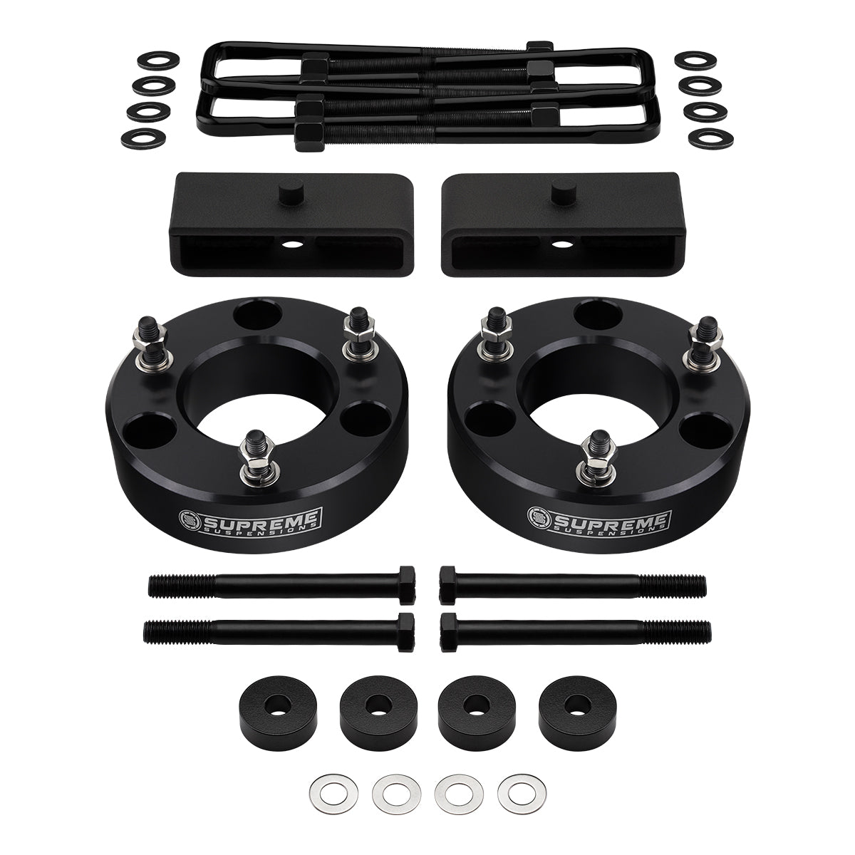 2007-2021 Chevrolet Silverado 1500 Full Suspension Lift Kit 4WD I Includes Supreme Suspensions NEW Premium Forged Flat-Top U-Bolts Front 3" + Rear 1.5"