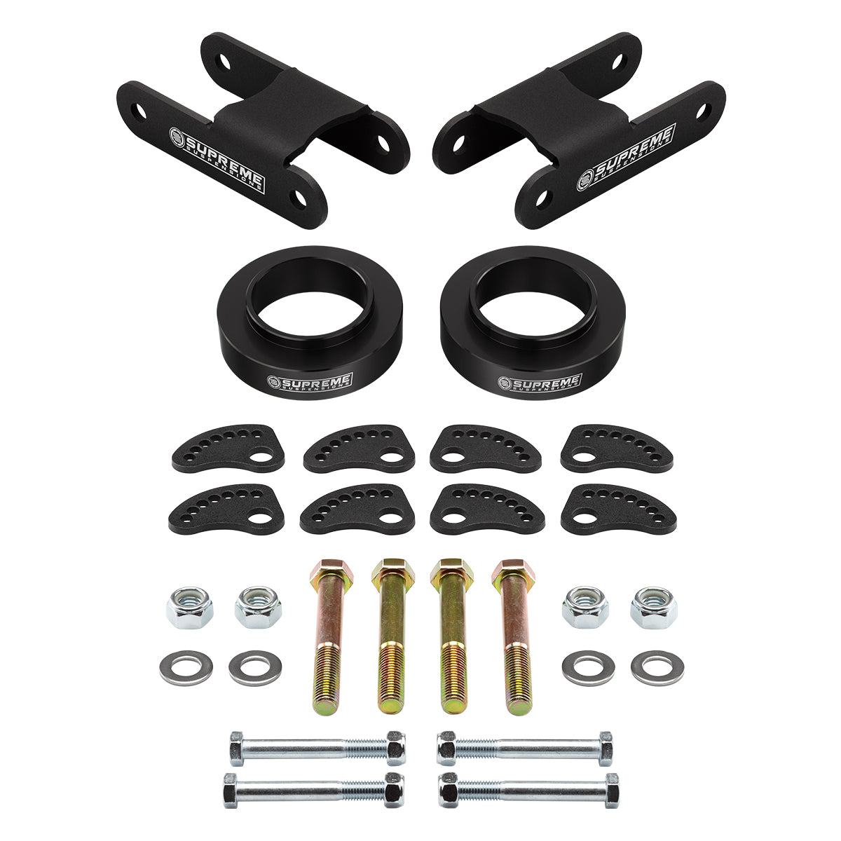 2004-2012 Chevrolet Colorado 2WD Full Lift Kit With Camber/Caster Alignment & Lockout Kit Front 2" + Rear 2"