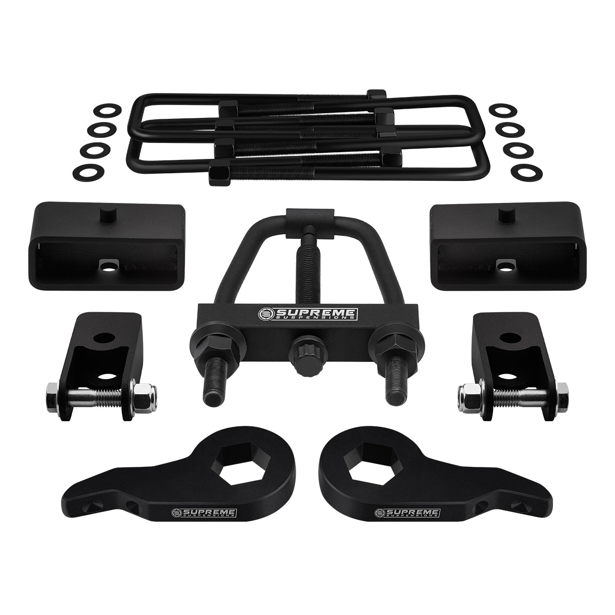 1999-2007 GMC Sierra 1500 Full Suspension Lift Kit 4WD + Shock Extenders + Tool Front Lift 1" - 3" + Rear Lift 2"