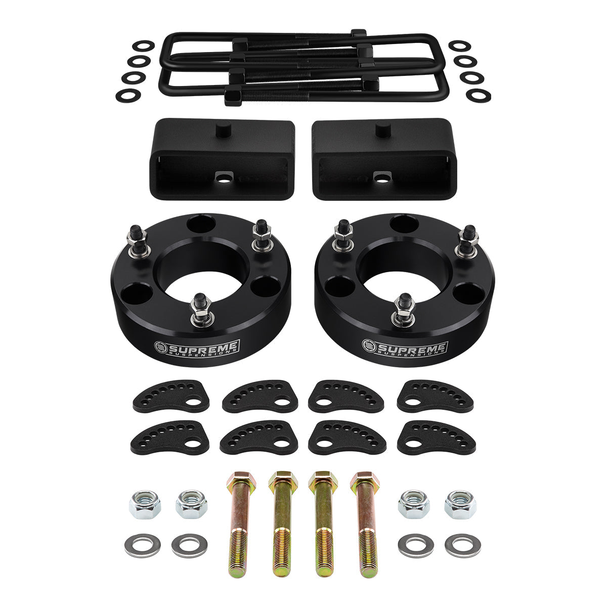 2007-2019 GMC Sierra 1500 Full Lift Kit With Upper Arm Camber/Caster Alignment Kit Front 3" + Rear 2"