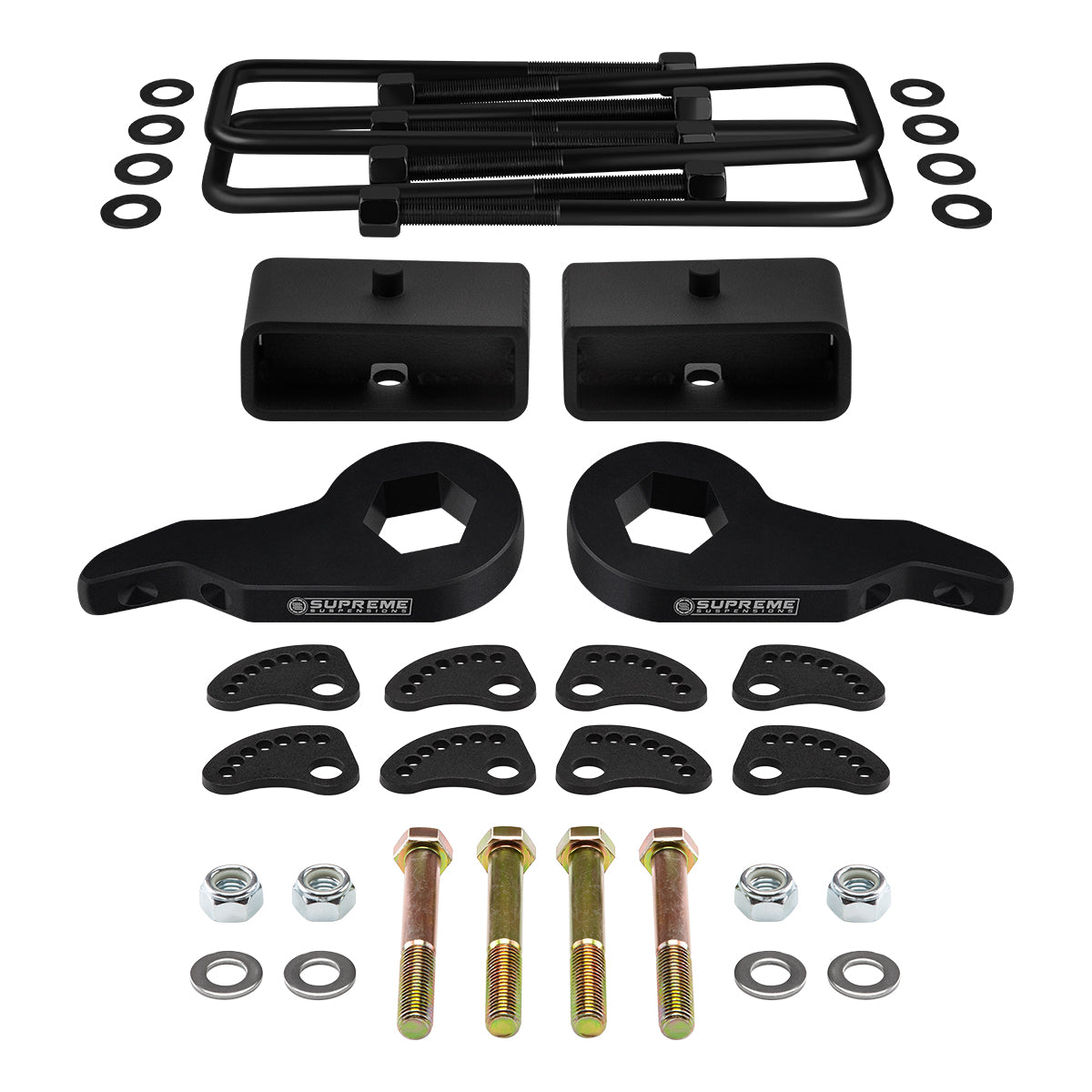 2002-2005 Chevrolet Avalanche 2500 Full Lift Kit Upper Arm Camber/Caster Alignment Kit Front 3" + Rear 2"