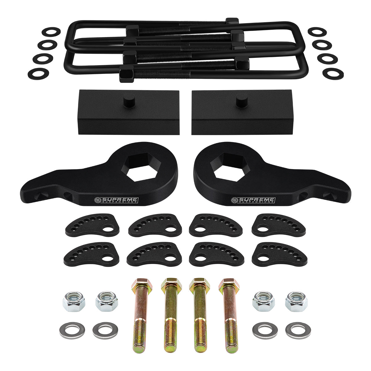 2002-2005 Chevrolet Avalanche 2500 Full Lift Kit Upper Arm Camber/Caster Alignment Kit Front 3" + Rear 1"