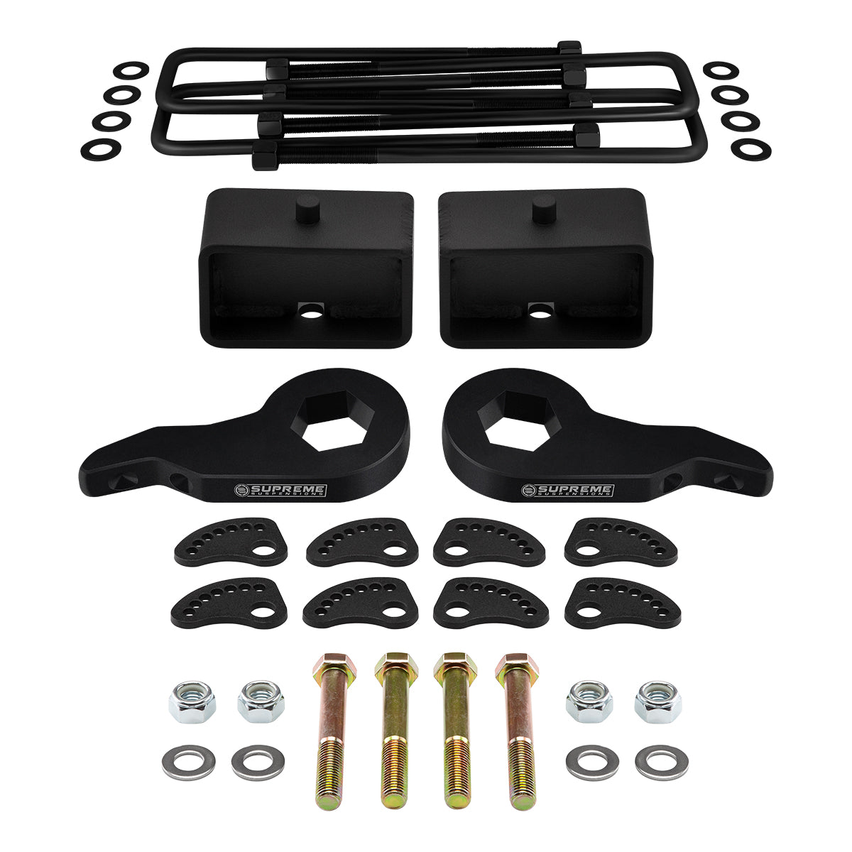 2002-2005 Chevrolet Avalanche 2500 Full Lift Kit Upper Arm Camber/Caster Alignment Kit Front 3" + Rear 3"