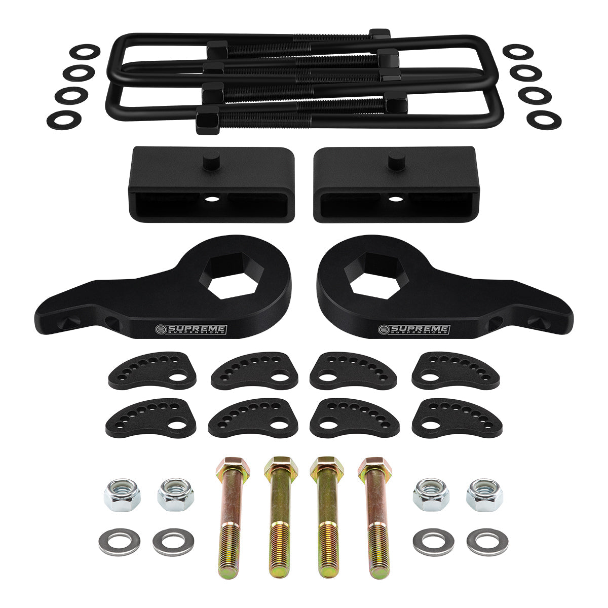 2000-2011 Chevrolet Suburban 2500 Full Lift Kit + Upper Arm Camber/Caster Alignment Kit Front 3" + Rear 1.5"