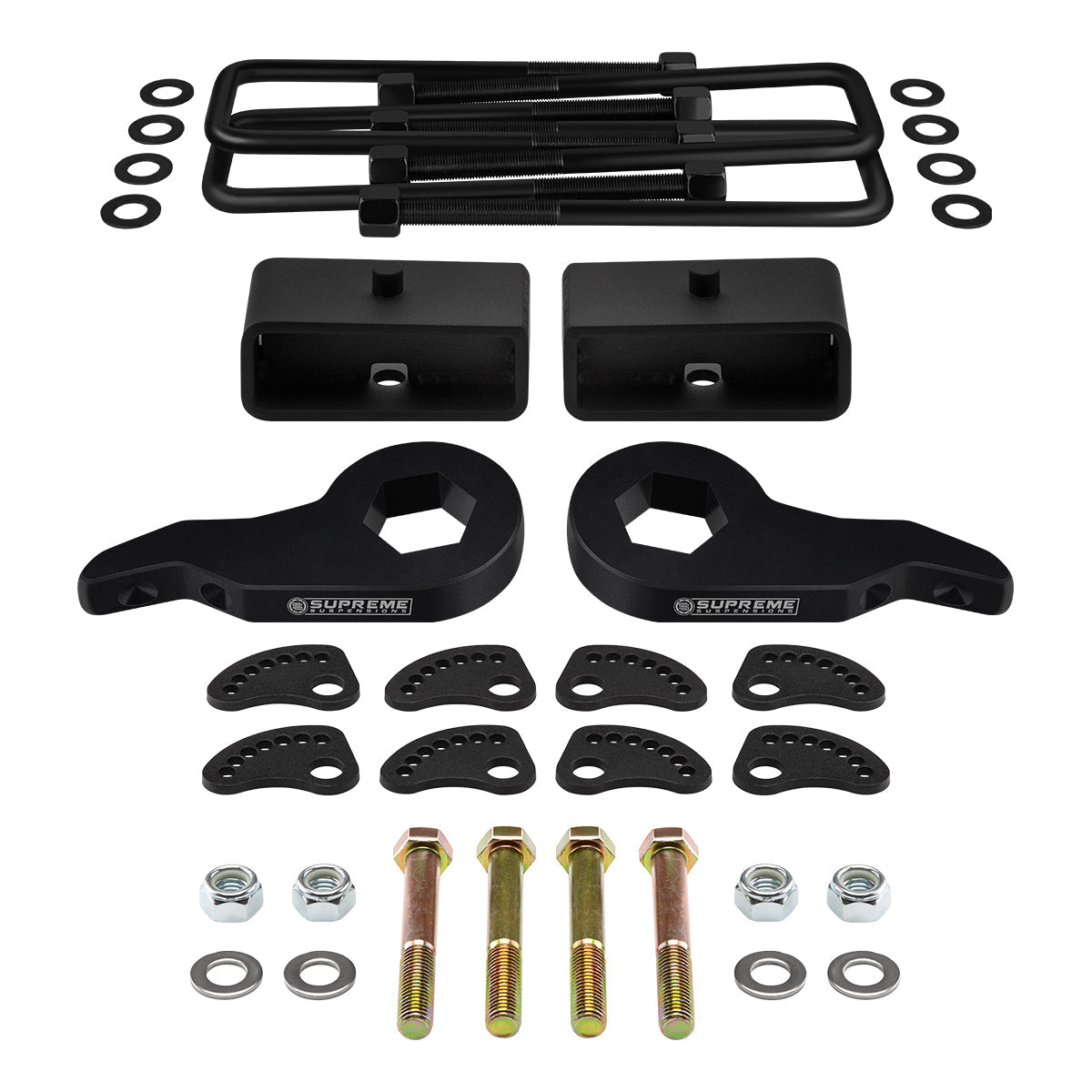 2000-2011 Chevrolet Suburban 2500 Full Lift Kit + Upper Arm Camber/Caster Alignment Kit Front 3" + Rear 2"