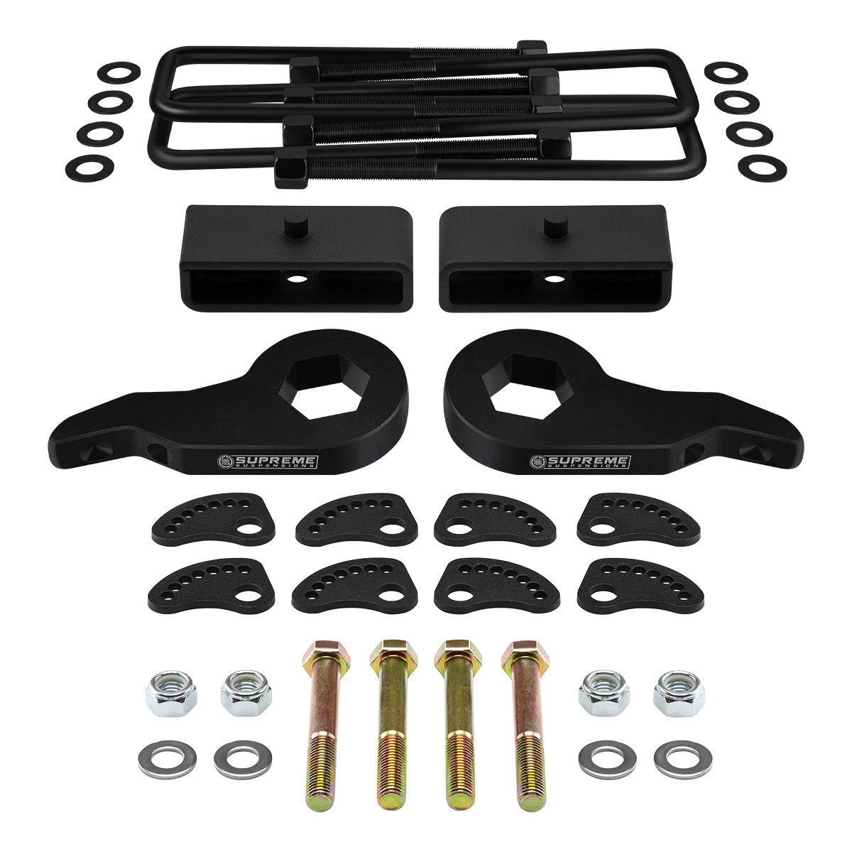 2000-2013 GMC Yukon XL 2500 Full Lift Kit + Upper Arm Camber/Caster Alignment Kit Front 3" + Rear 1.5"