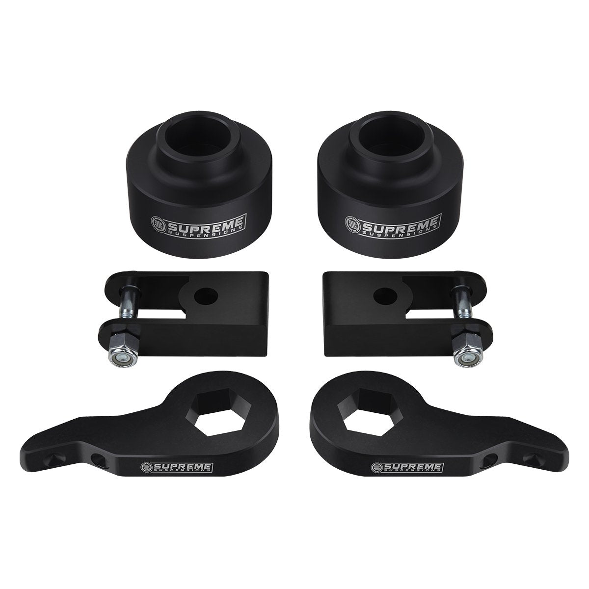 2000-2006 Chevy Tahoe Full Suspension Lift Kit & Shock Extenders 4WD Delrin Composite + Rear Lift 1.5"