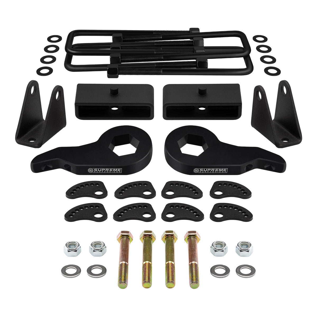 2000-2010 Chevrolet Silverado 2500HD Full Lift Kit Includes Camber/Caster Alignment Kit + Shock Extenders Front 3" + Rear 1.5"