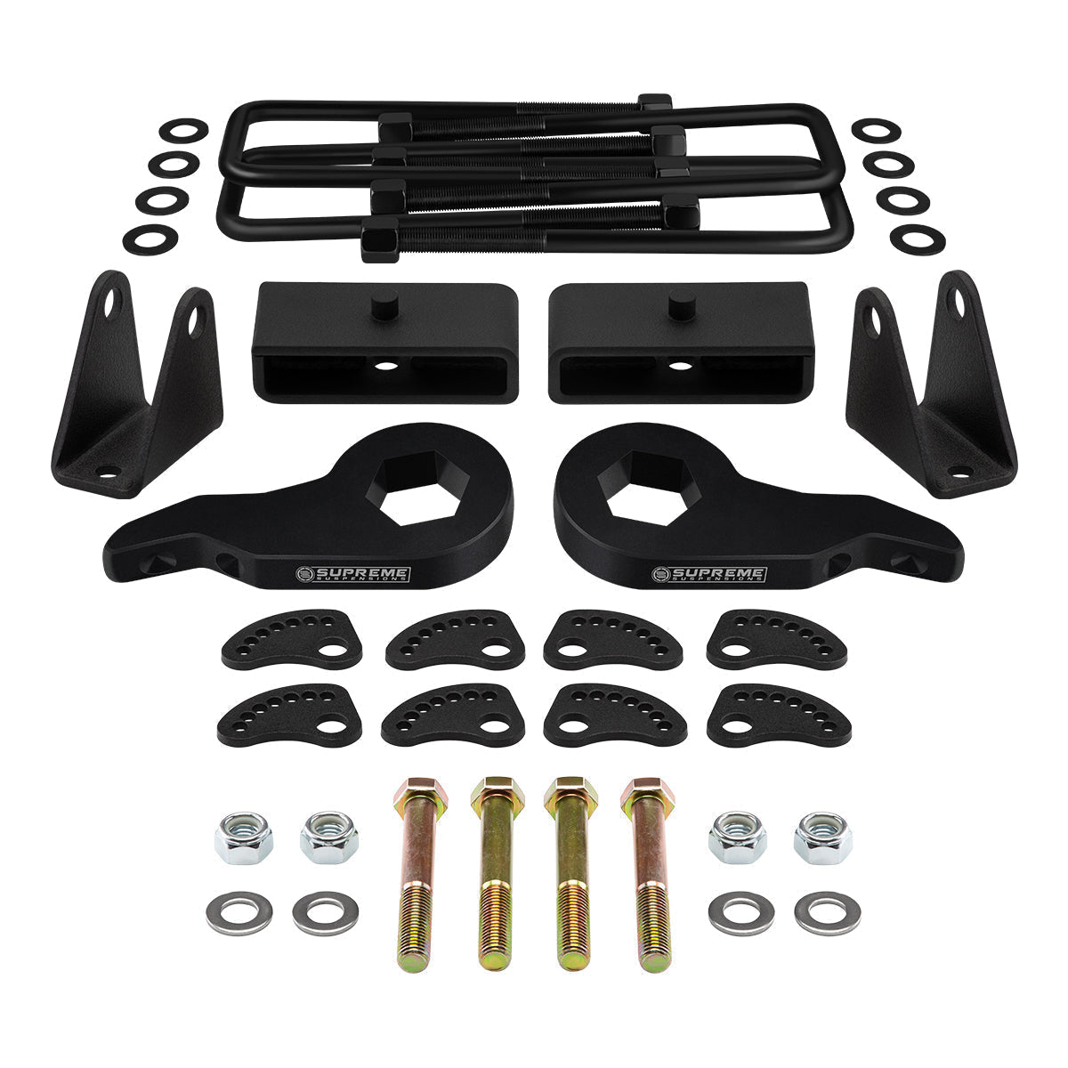 2001-2010 GMC Sierra 3500 Full Lift Kit Includes Camber/Caster Alignment Kit + Shock Extenders Front 3" + Rear 1.5"