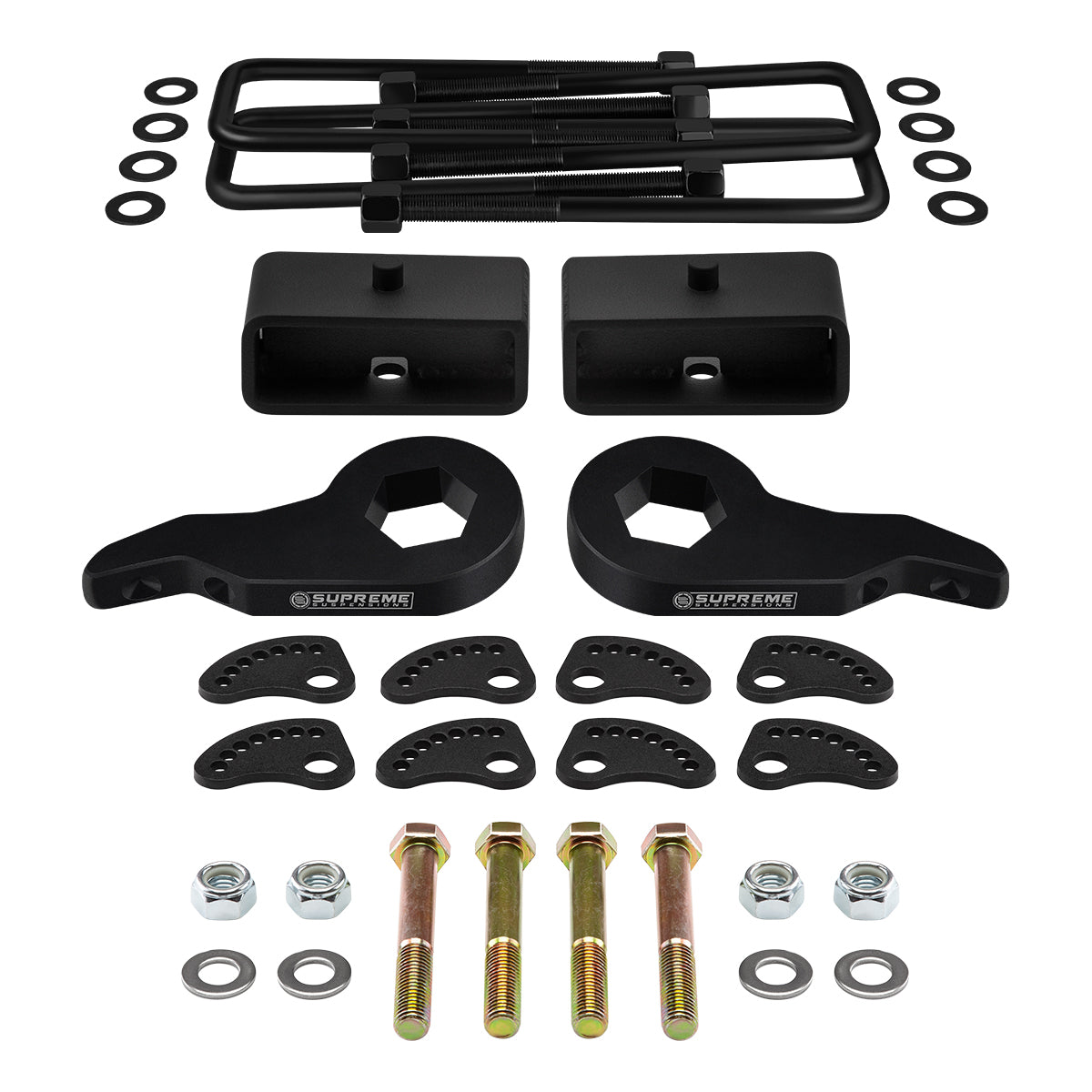 1999-2007 GMC Sierra 1500 Full Lift Kit + Upper Arm Camber/Caster Alignment Kit Front 3" + Rear 2"