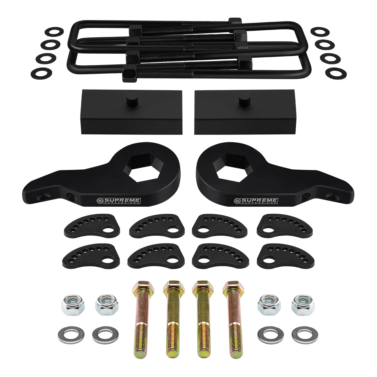 1999-2007 GMC Sierra 1500 Full Lift Kit + Upper Arm Camber/Caster Alignment Kit Front 3" + Rear 1"