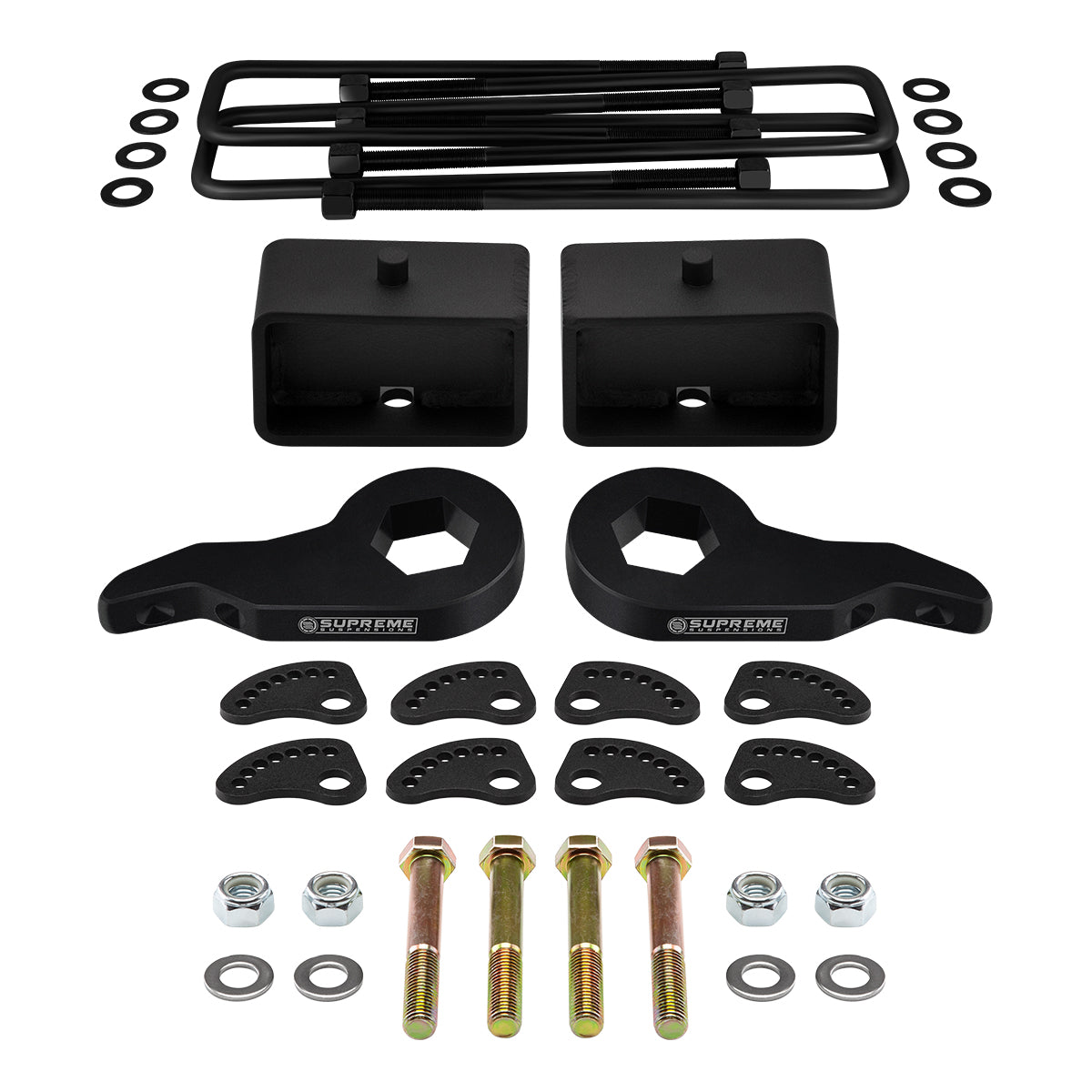 1999-2007 GMC Sierra 1500 Full Lift Kit + Upper Arm Camber/Caster Alignment Kit Front 3" + Rear 3"