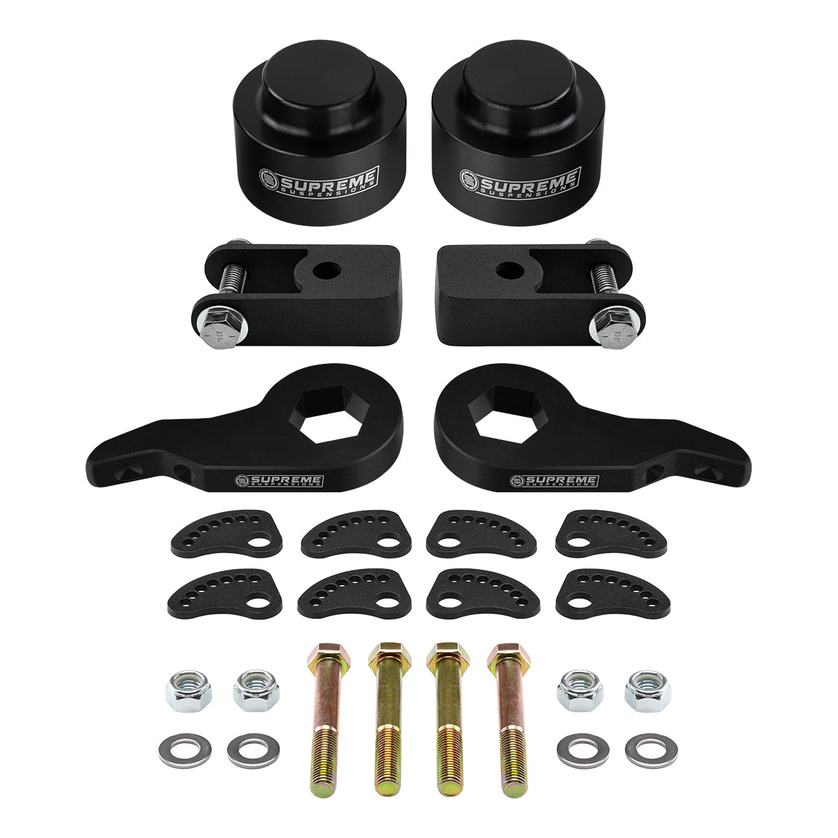 2002-2006 Chevrolet Avalanche 1500 Full Lift Kit + Shock Extenders + Camber/Caster Alignment Kit Front 3" + Rear 2"