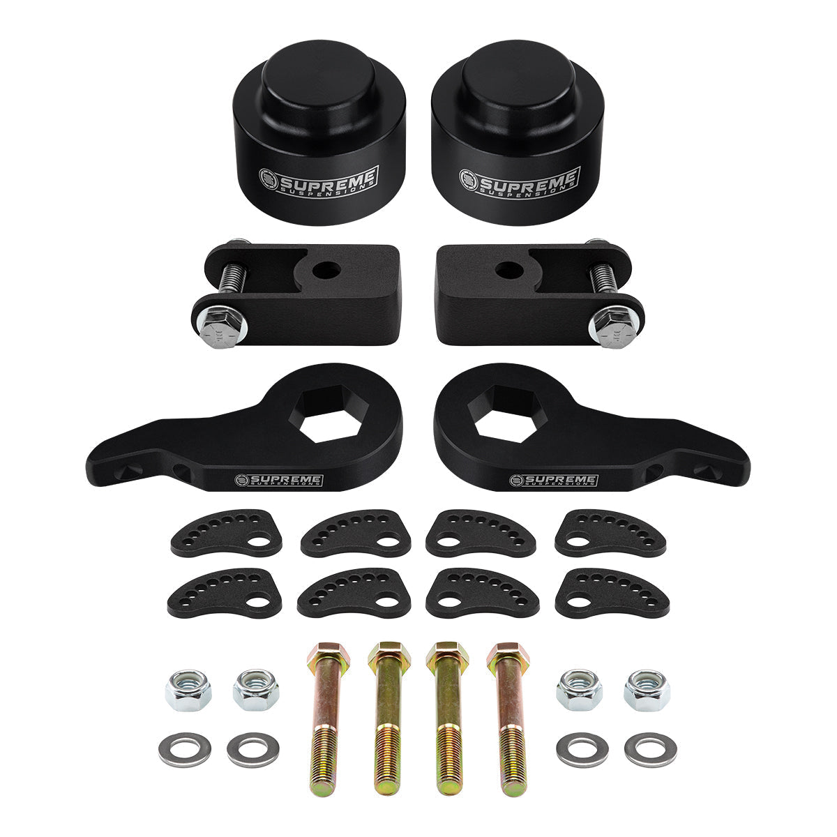 2000-2006 Chevrolet Tahoe 1500 Full Lift Kit + Shock Extenders + Camber/Caster Alignment Kit Front 3" + Rear 2"