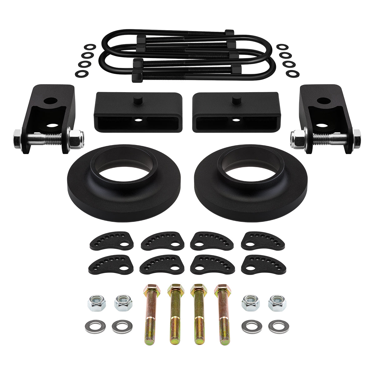 2003-2014 Chevrolet Express 1500 2WD Full Lift Kit + UCA Camber/Caster Alignment Kit Front 2" + Rear 1.5"