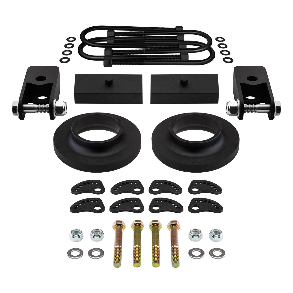 2003-2014 Chevrolet Express 1500 2WD Full Lift Kit + UCA Camber/Caster Alignment Kit Front 2" + Rear 1"