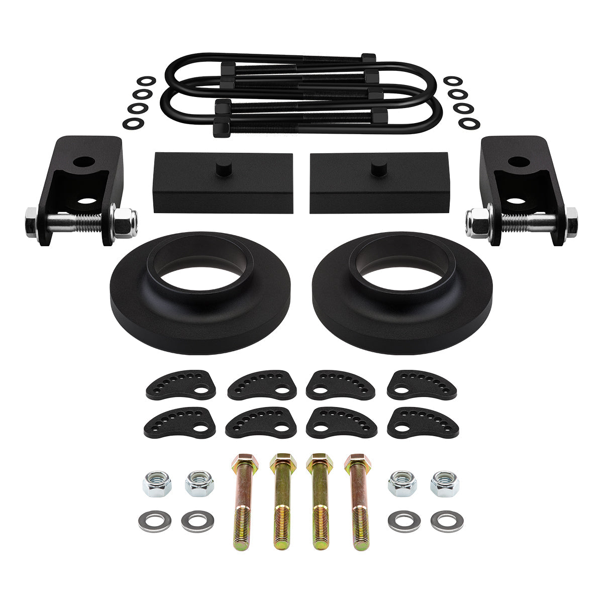 2003-2017 Chevrolet Express 3500 2WD Full Lift Kit + UCA Camber/Caster Alignment Kit Front 2" + Rear 1"