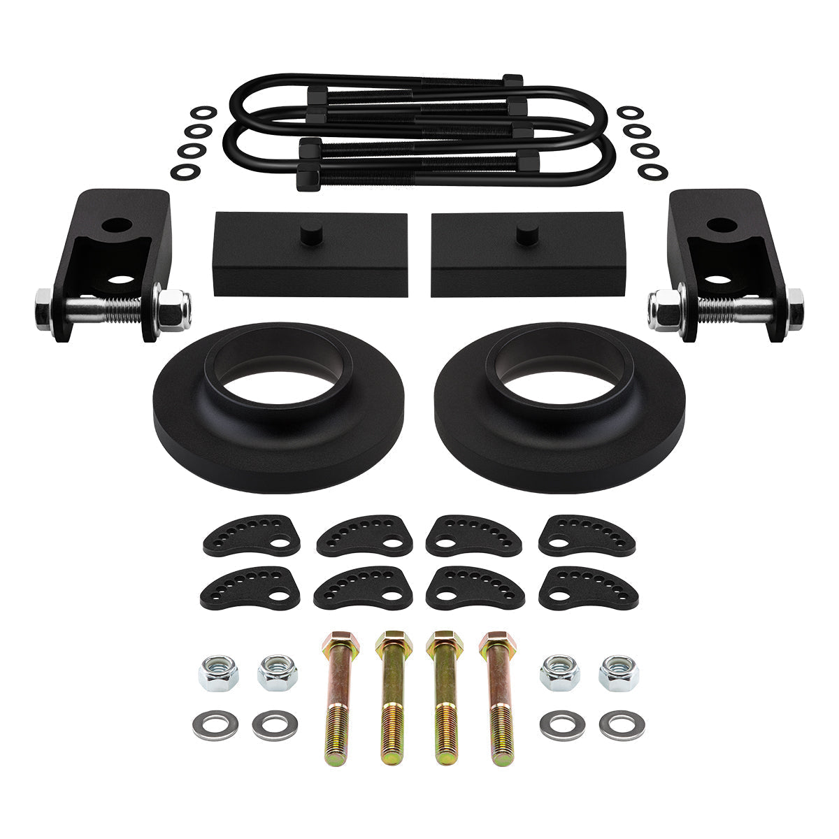 2009-2017 Chevrolet Express 4500 2WD Full Lift Kit + UCA Camber/Caster Alignment Kit Front 2" + Rear 1"