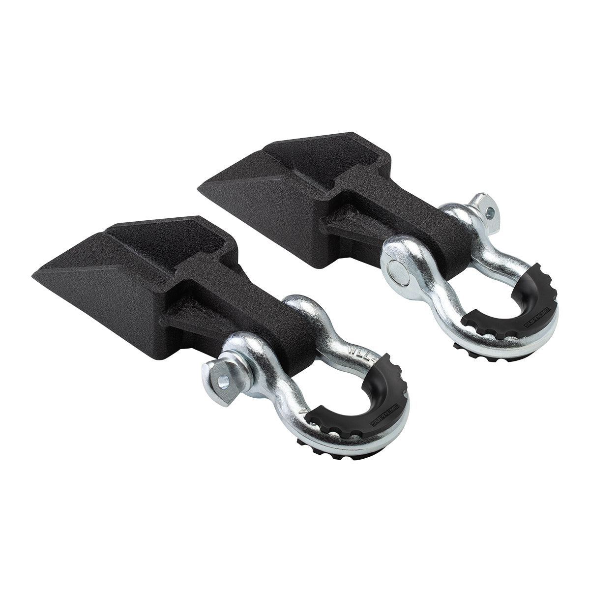 2007-2021 Toyota Tundra Front Shackle Mount Recovery Brackets with 3/4" D-Ring Shackles Set D-Ring Shackle Set Galvanized