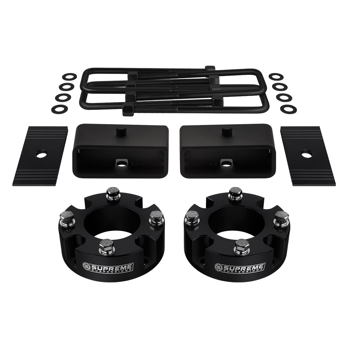 2015-2021 Toyota Tundra TRD PRO Full Suspension Lift Kit with Pinion Alignment Shims 2WD 4WD / SUPREME'S NEW HD STEEL LIFT BLOCKS! Front Lift 2" + Rear Lift 2" with Built-In Taper