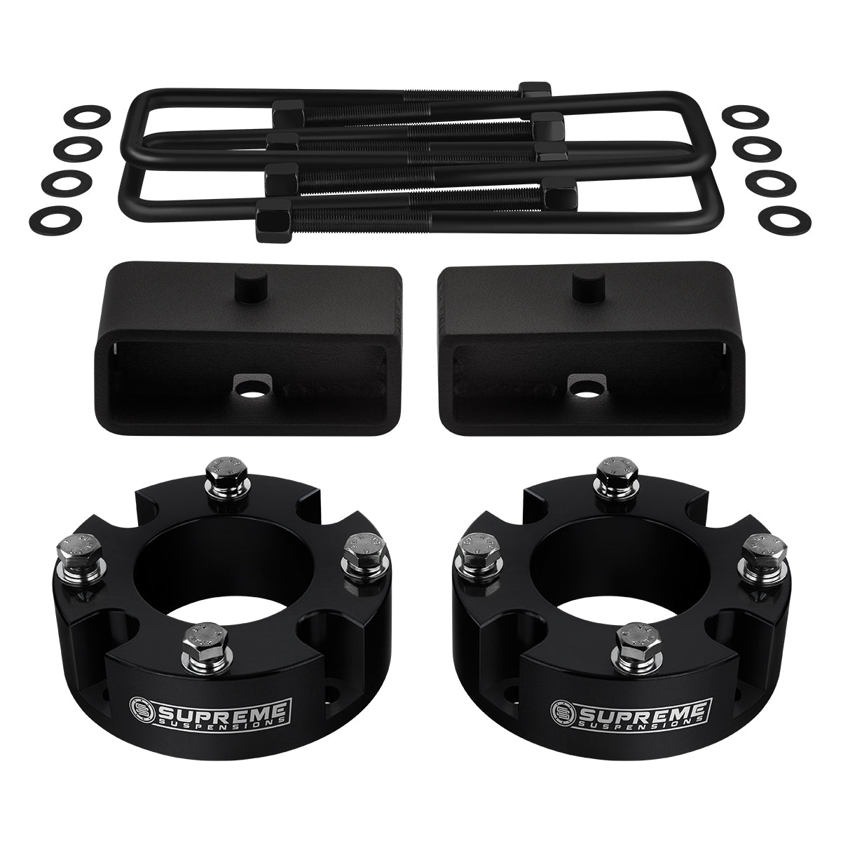 2015-2021 Toyota Tundra TRD PRO Full Suspension Lift Kit 2WD 4WD / SUPREME'S NEW HD STEEL LIFT BLOCKS! Front Lift 2" + Rear Lift 2" with Built-In Taper