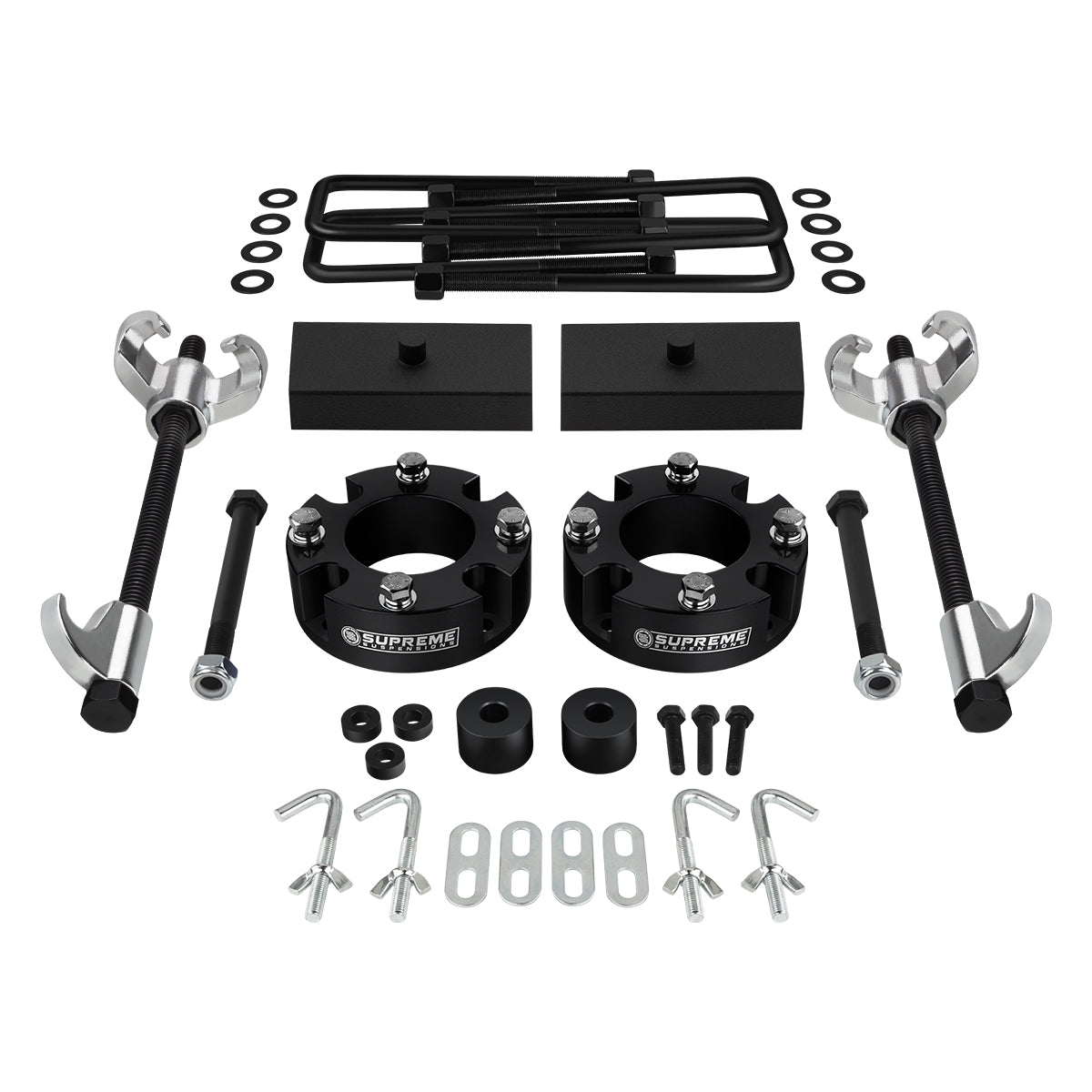 2015-2021 Toyota Tundra TRD PRO Full Suspension Lift Kit 4WD HD BLOCKS / Compressor Tool + Diff Drop Front Lift 2" + Rear Lift 1"