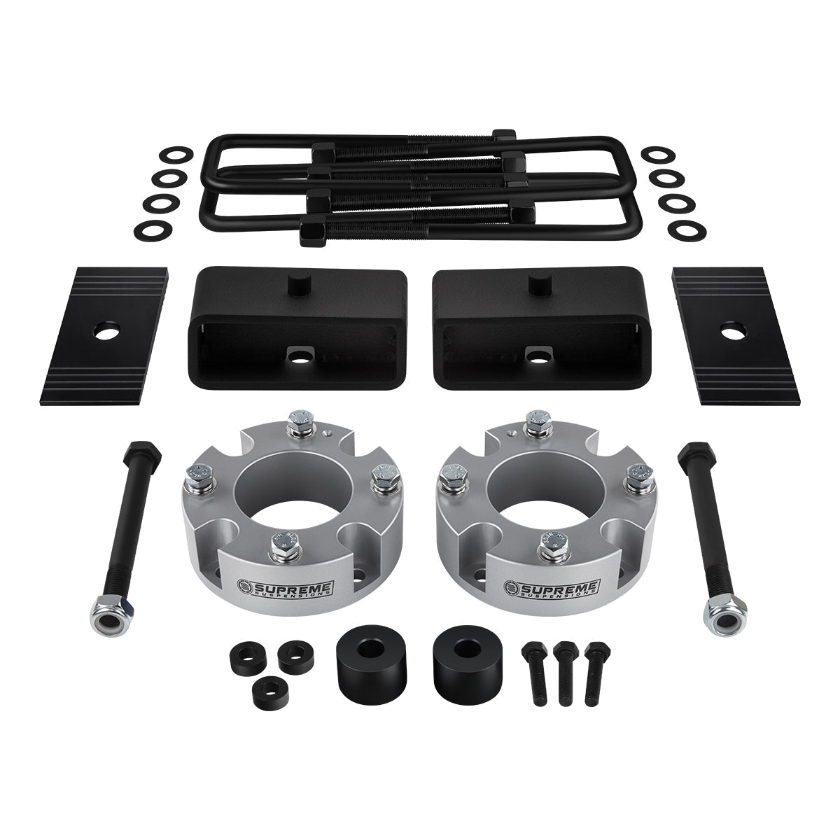 2015-2021 Toyota Tundra TRD PRO Full Suspension Lift Kit, Diff Drop & Axle Shims 4WD 4x4 SILVER Front Lift 2" + Rear Lift 2"