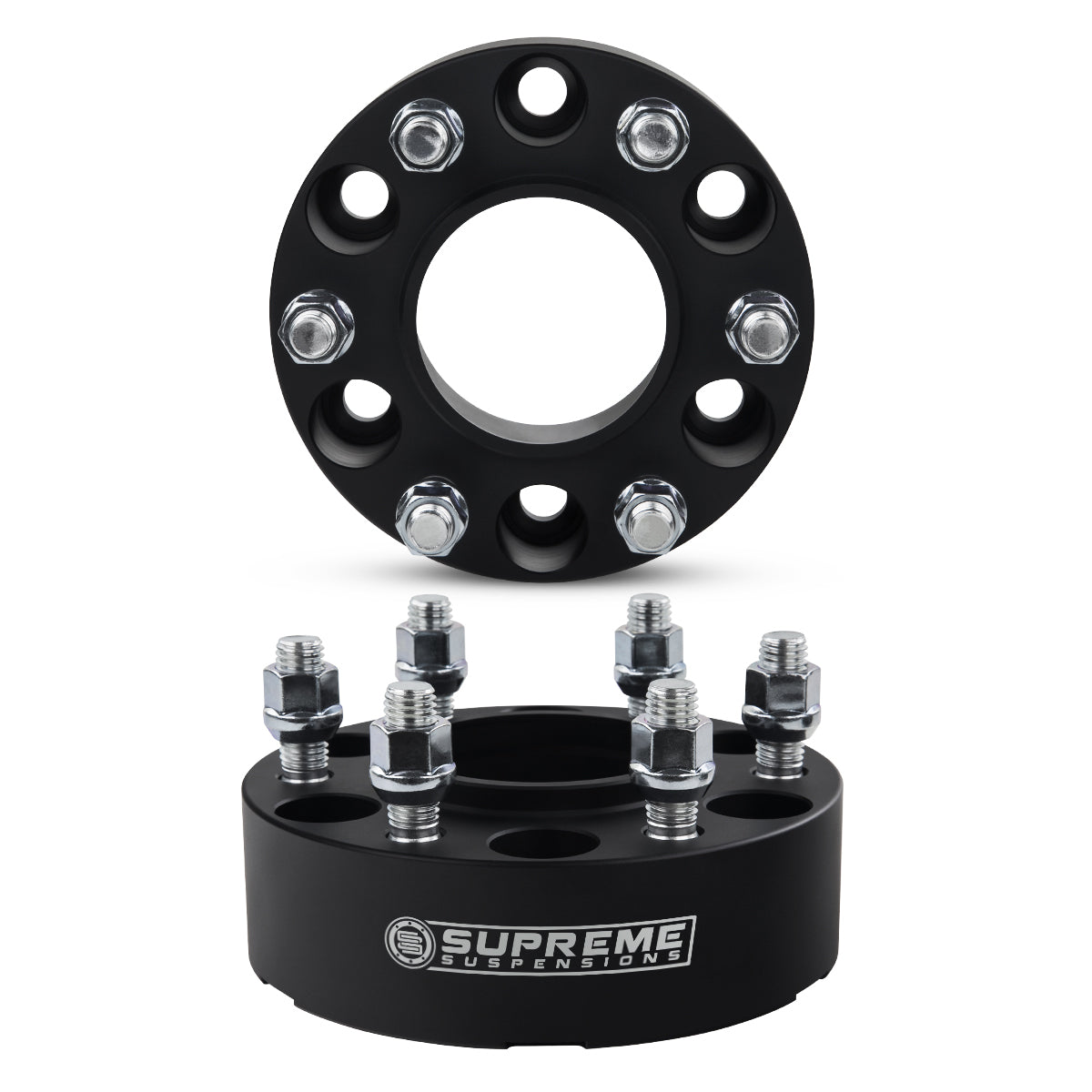 1999-2021 Chevy Silverado 1500 2wd 4wd Wheel Spacers (Hub Centric) Black (x2) Piece 1.5" Spacer