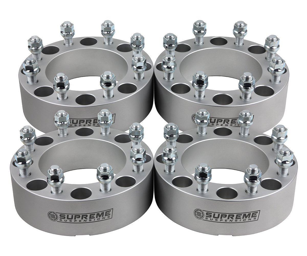 2000-2006 Chevy Silverado 1500HD 2WD 4WD Wheel Spacers Silver (x4) Piece 1.5" Spacer