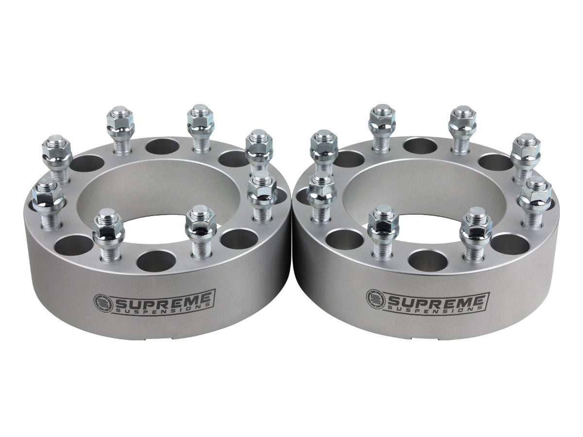 2000-2006 Chevy Silverado 1500HD 2WD 4WD Wheel Spacers Silver (x2) Piece 2" Spacer