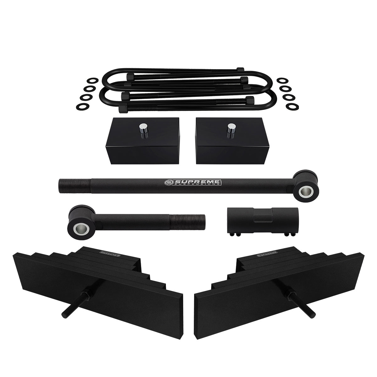 1999-2004 Ford F250 Full Leaf Pack Suspension Lift Kit & Adjustable Track Bar 4WD 4x4 Front Lift 3.5" + Rear Lift 1"