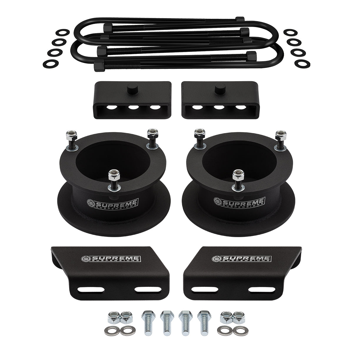 2003-2013 Dodge Ram 2500 4WD 3.5" Rear Axle - Full Suspension Lift Kit with Sway Bar Drop Bracket Front Lift 2" + Rear Lift 1.5"