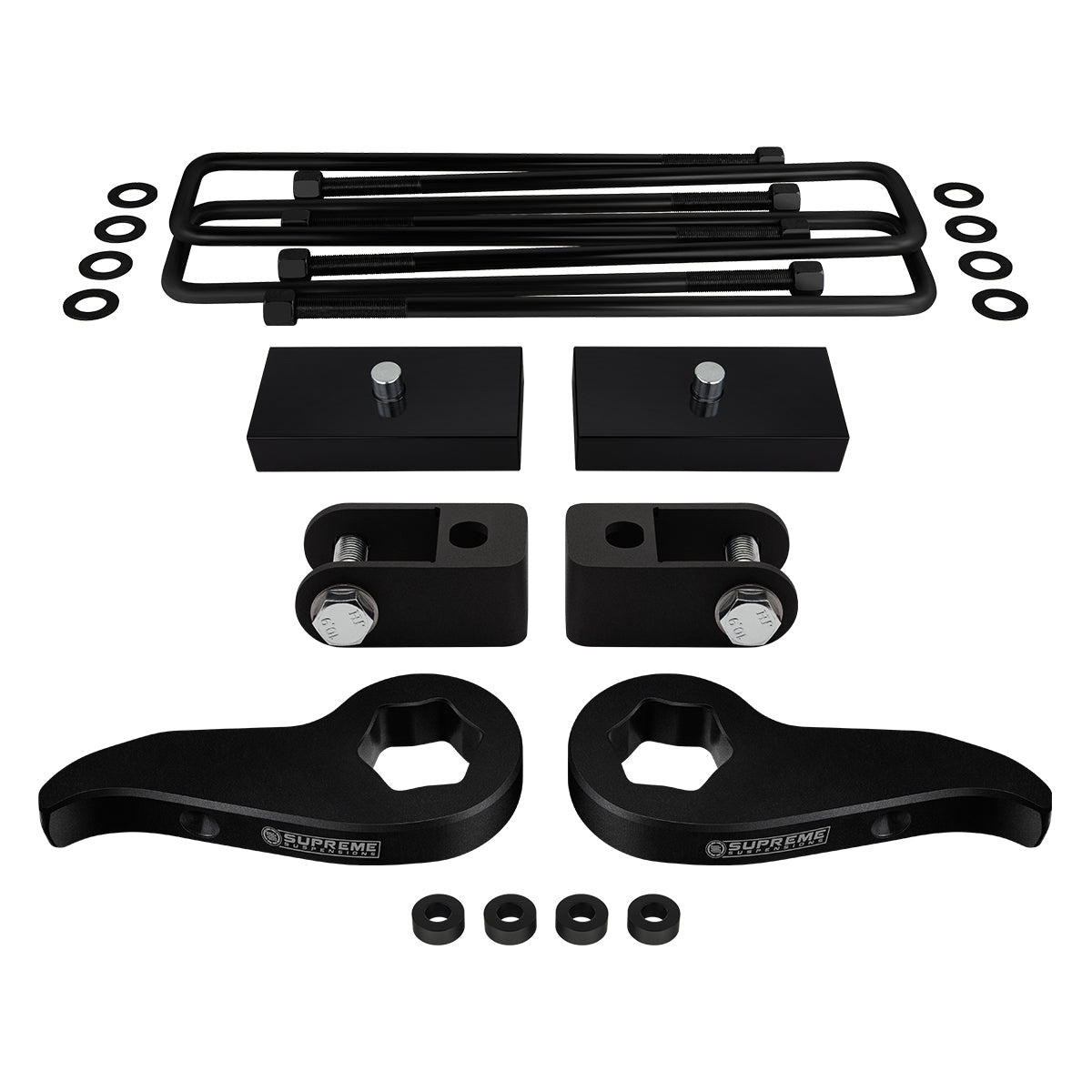 2011-2020 Chevy Silverado 2500HD Full Suspension Lift Kit & Shock Extenders 4WD 4x4 Front Lift 1" - 3" + Rear Lift 1.5"