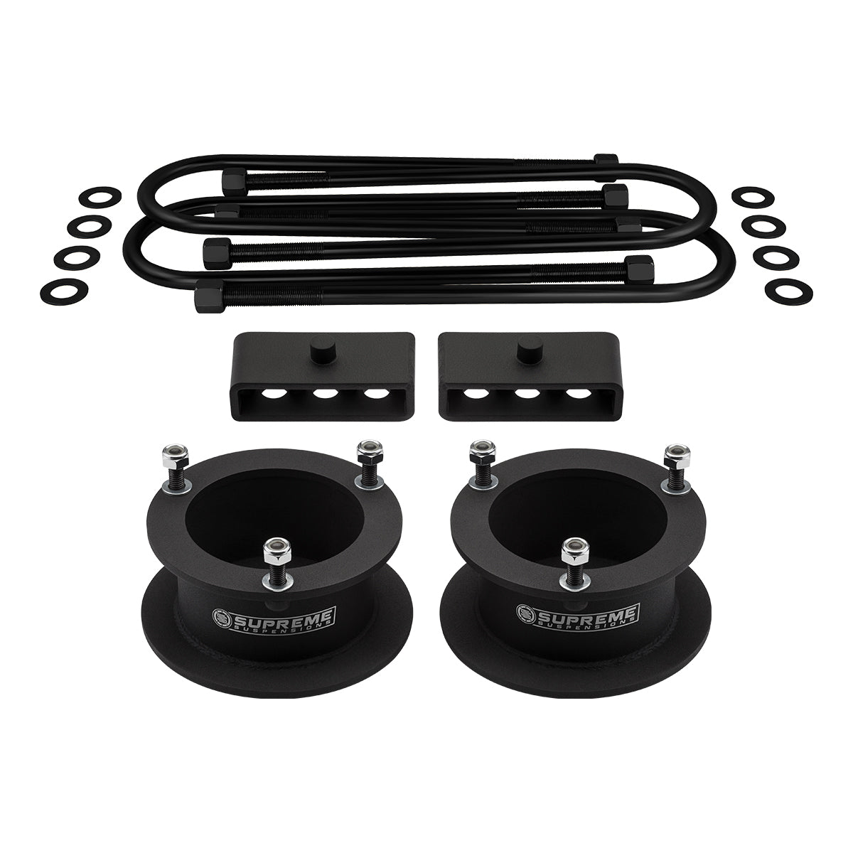 2003-2012 Dodge Ram 3500 Full Suspension Lift Kit 4WD 3.5" Rear Axle / SUPREME'S NEW HD STEEL LIFT BLOCKS! Front Lift 2" + Rear Lift 1.5"