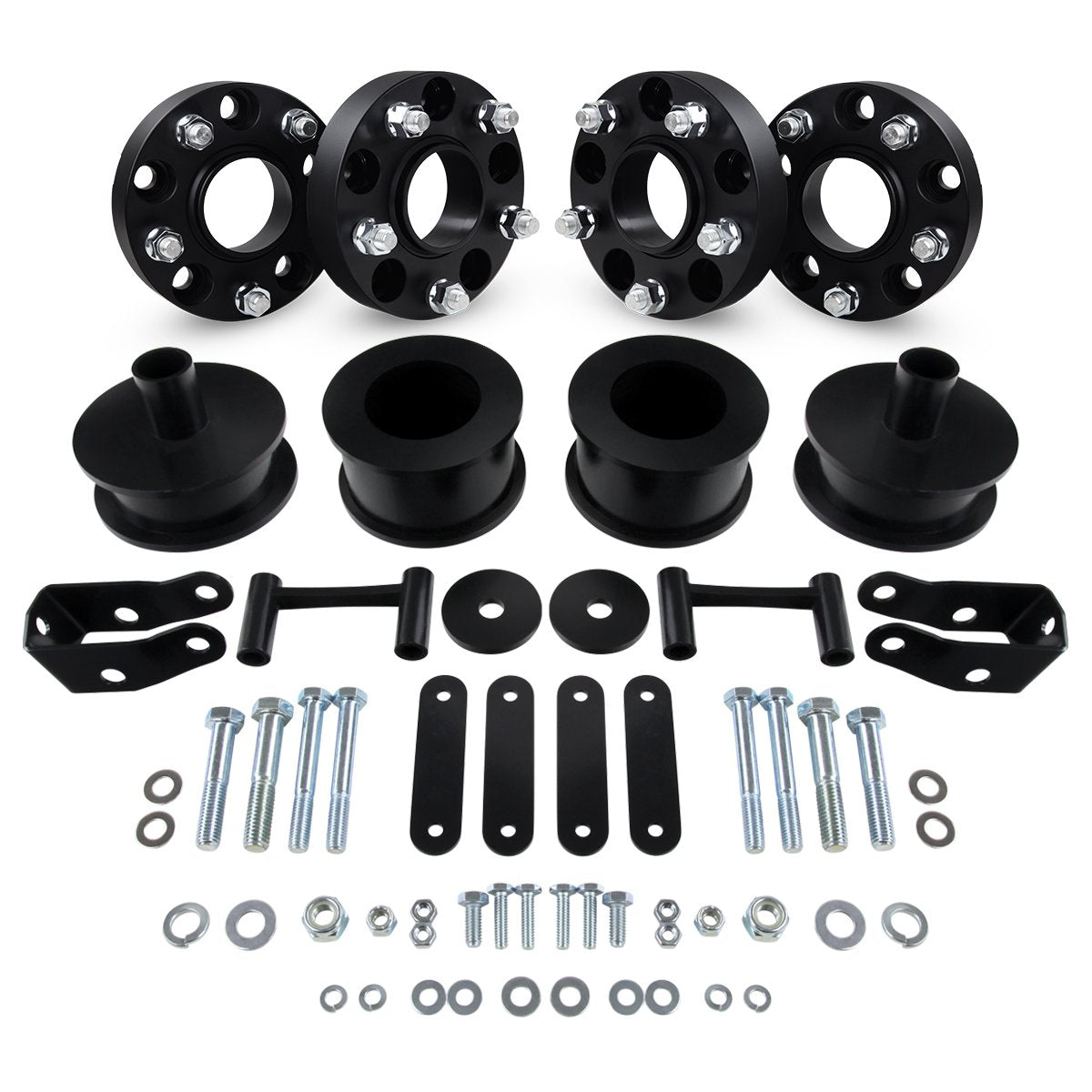 2007-2018 Jeep Wrangler JK 2.5" Full Coil Spacer Lift Kit & Wheel Spacers Front/+ Rear Lift 2" + 2"