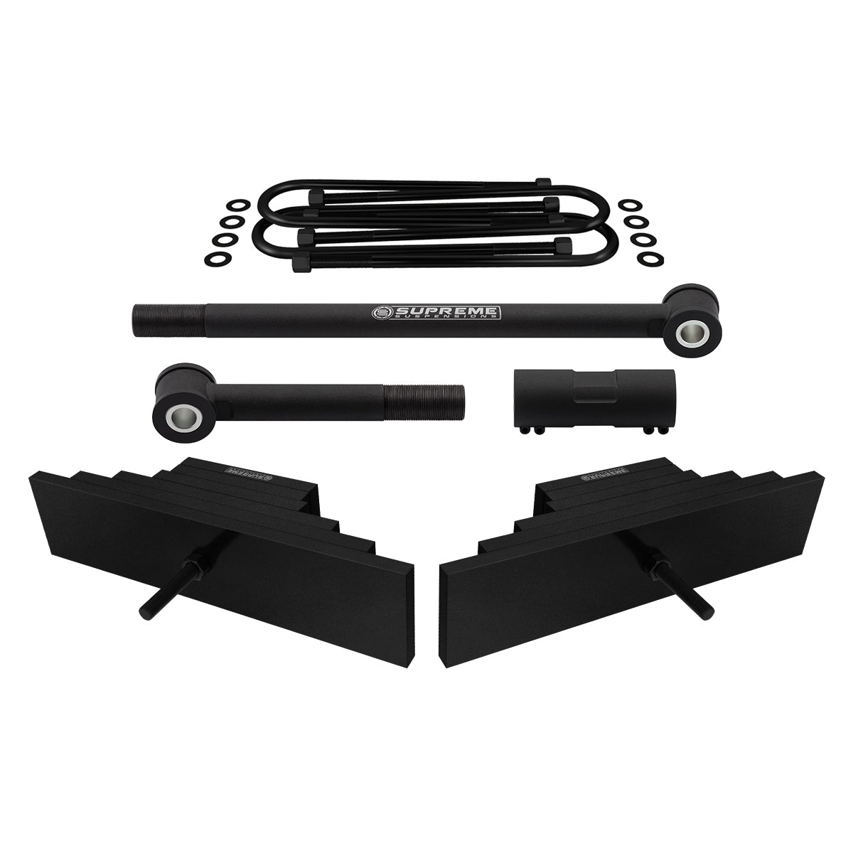 2000-2004 Ford Excursion Front Leaf Pack Suspension Lift Kit & Adjustable Track Bar 4WD 4x4 Front Lift 2"