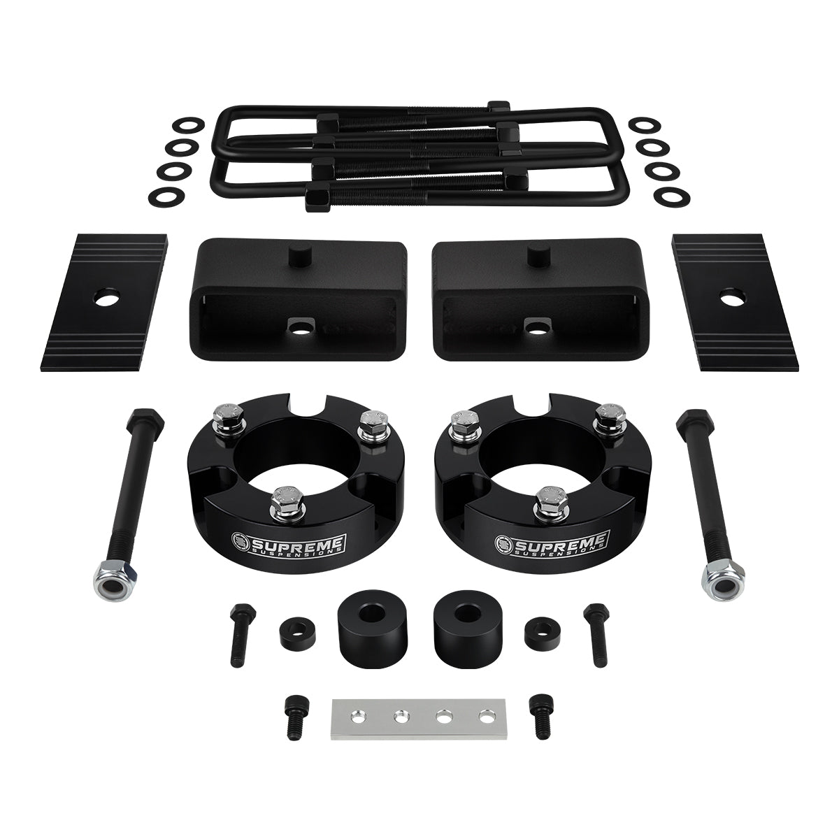 1999-2006 Toyota Tundra Full Suspension Lift Kit, Differential Drop & Shims 4WD 4x4 Front Lift 2" + Rear Lift 2"