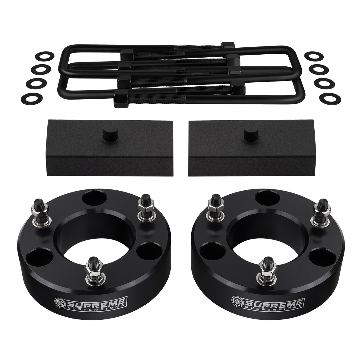 2004-2022 Nissan Titan Full Suspension Lift Kit 2WD 4WD Black Front Lift 2" + Rear Lift 1"