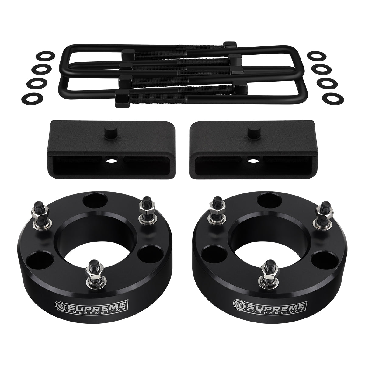 2004-2022 Nissan Titan Full Suspension Lift Kit 2WD 4WD Black Front Lift 2" + Rear Lift 1.5"